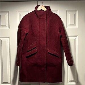 J.Crew Cocoon Burgundy Women's Coat